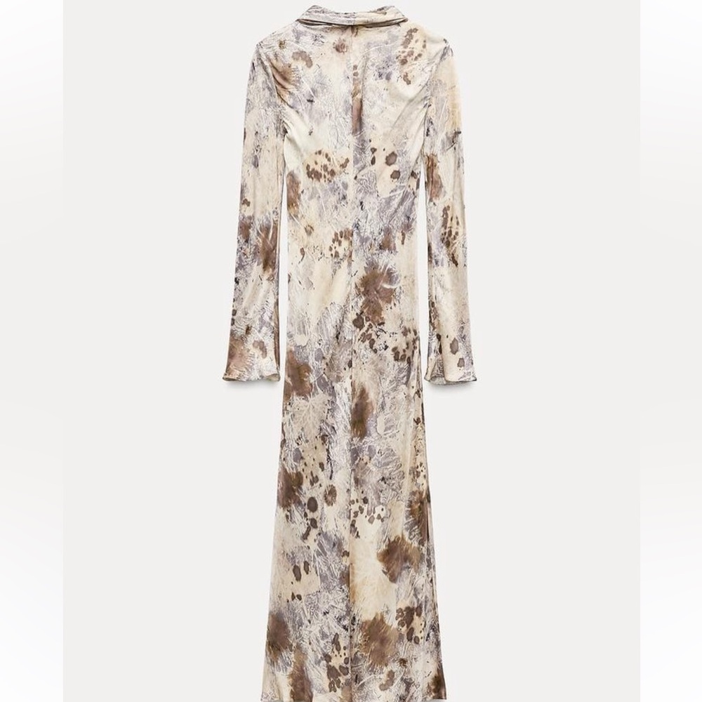 Zara ANIMAL PRINT BOWS DRESS ZW COLLECTION Size Large | MULTICOLORED NWT - Picture 3 of 5